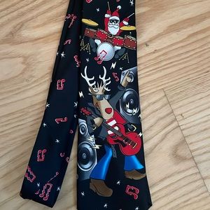 Rock ‘n’ roll Santa reindeer, Christmas tie